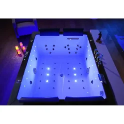 Archipel Baignoire balneo Thérapeutique ALTESS DUO BLACK 2 à 4 places - 190x140