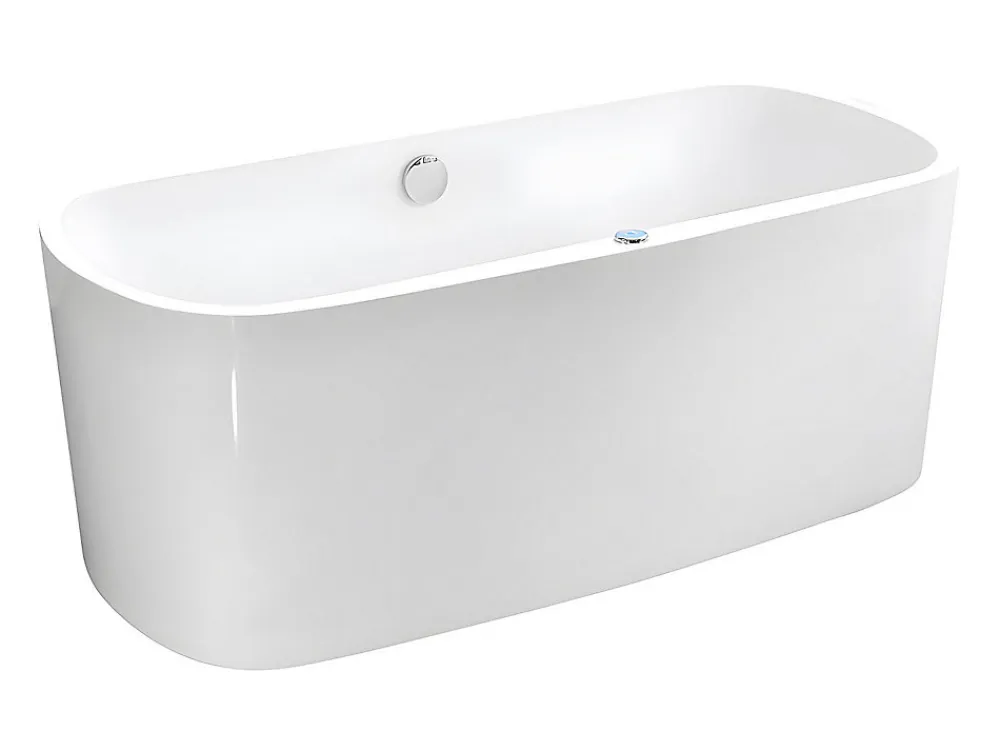Vente-unique Baignoire balnéo à leds SIRGAO - 1 place - 155L - 150x75 cm - Blanche