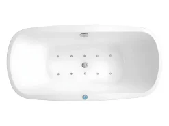 Vente-unique Baignoire balnéo à leds SIRGAO - 1 place - 155L - 150x75 cm - Blanche