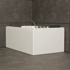 Baignoire Balnéo|Spalina Baignoire balnéo 2 places droite Brava Duo 170x100 cm, blanc, by