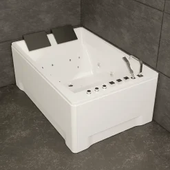 Spalina Baignoire balnéo 2 places droite Tonsay Duo 180x120 cm, blanc, by