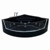 Eliteshopping Baignoire Balnèo 150 X 150 cm Chromothérapie 8 jets Black Maple