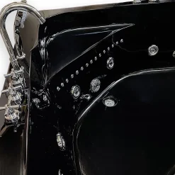 Eliteshopping Baignoire Balnèo 150 X 150 cm Chromothérapie 8 jets Black Maple