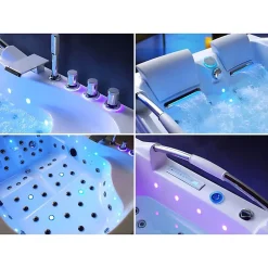 Baignoire Balnéo|Distribain Baignoire Balnéo asymétrique VULCANO-D 56 jets
