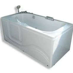 Eliteshopping Baignoire balnéo avec porte à gauche 153 x 76 cm Oleander