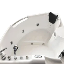Eliteshopping Baignoire Balnéo blanc 150 X 150 cm Chromothérapie 9 jets Alyssa