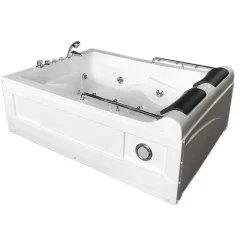 Baignoire Balnéo|Eliteshopping Baignoire Balnèo Blanc 175 X 132 cm Chromothérapie 14 jets Calla