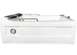 Eliteshopping Baignoire Balnèo Blanc 175 X 132 cm Chromothérapie 14 jets Fleur