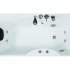 Vente-unique Baignoire balnéo blanche - 1 place - 140L - 150 x 75 x 54,5 cm - Angle droit - GAVINO