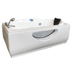 Baignoire Balnéo|Eliteshopping Baignoire Balnèo Blanche 170 X 90 cm 11 jets Freesia