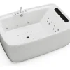 Baignoire Balnéo|Vente-unique Baignoire balnéo blanche - 2 places - 390 L - 180 x 120 x 60 cm - VOLUTA