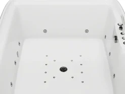 Baignoire Balnéo|Vente-unique Baignoire balnéo blanche - 2 places - 390 L - 180 x 120 x 60 cm - VOLUTA