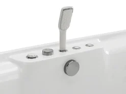 Baignoire Balnéo|Vente-unique Baignoire balnéo blanche - 2 places - 390 L - 180 x 120 x 60 cm - VOLUTA