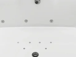 Baignoire Balnéo|Vente-unique Baignoire balnéo blanche - 2 places - 390 L - 180 x 120 x 60 cm - VOLUTA