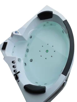 Eliteshopping Baignoire Balnèo Chromothérapie 150 X 150 cm pompe double 20 jets Wisteria