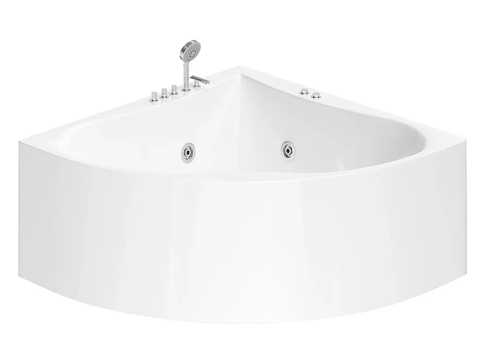 Vente-unique Baignoire balnéo d'angle AGYNESS - 263L - 135x135x57 cm