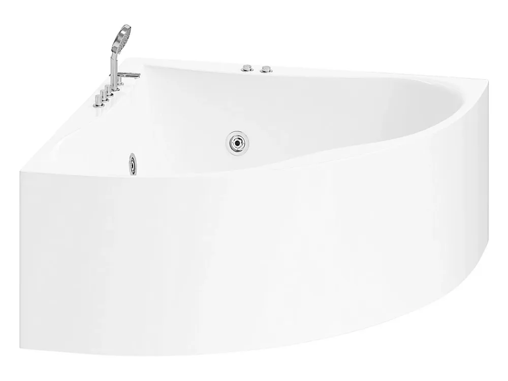 Vente-unique Baignoire balnéo d'angle AGYNESS - 263L - 135x135x57 cm