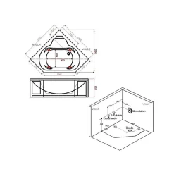 Baignoire Balnéo|Distribain Baignoire balnéo Dubaï 47 jets + massage cervicales Whirlpool