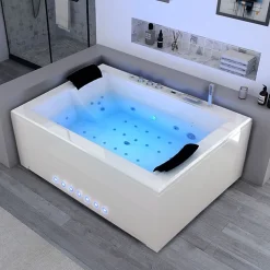 Baignoire Balnéo|Distribain Baignoire balnéo Elle&Lui 40 jets Whirlpool