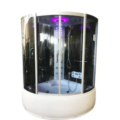 Eliteshopping Baignoire Balnèo et Douche Chromothérapie 130 X 130 cm Aster