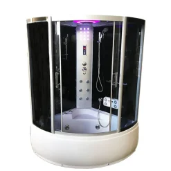 Eliteshopping Baignoire Balnèo et Douche Chromothérapie 130 X 130 cm Aster