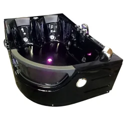 Eliteshopping Baignoire Balnèo hydromassage noir 120 x 180 cm 8 jets Violet