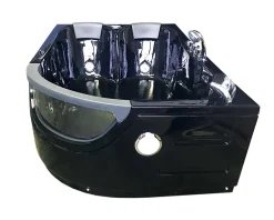 Eliteshopping Baignoire Balnèo hydromassage noir 120 x 180 cm 8 jets Violet