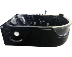 Eliteshopping Baignoire Balnèo hydromassage noir 120 x 180 cm 8 jets Violet