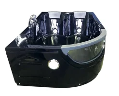 Baignoire Balnéo|Eliteshopping Baignoire Balnèo hydromassage noir 120 x 180 cm 8 jets Bluebell