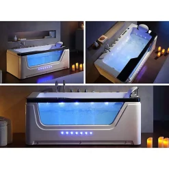 Baignoire Balnéo|Distribain Baignoire balnéo Monaco 37 jets Whirlpool