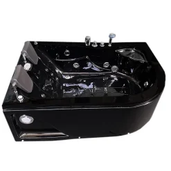 Eliteshopping Baignoire Balnèo Noir 170 X 115 cm 15 jets pour deux personnes Black Tulip