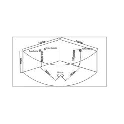 Distribain Baignoire balnéo Noire Corleone 48 jets Whirlpool
