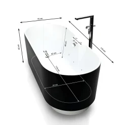 Baignoire Balnéo|Spalina Baignoire Balnéo Ukio Bulle 175x75x65cm, by
