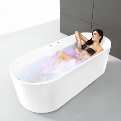 Spalina Baignoire Balnéo Ukio white Bulle 175x75x65cm, by