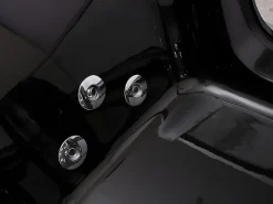 Baignoire Balnéo|Vente-unique Baignoire balnéo vitrée semi-îlot à leds DYONA - 1 place - 260L - 170x85x58cm - Noir brillant
