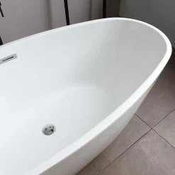 Baignoire Îlot|Kiamami Valentina Baignoire Centrale Ovale En Acrylique Blanc Alexandra