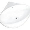 Vente-unique Baignoire d'angle - 197 L - 127 x 127 x 58 cm - Blanche - Acrylique - GOURAMI
