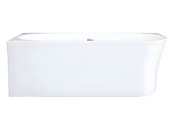 Vente-unique Baignoire d'angle - 201 L - 150 x 75 x 59 cm - Blanche - Acrylique - Angle gauche - PONTICOLA
