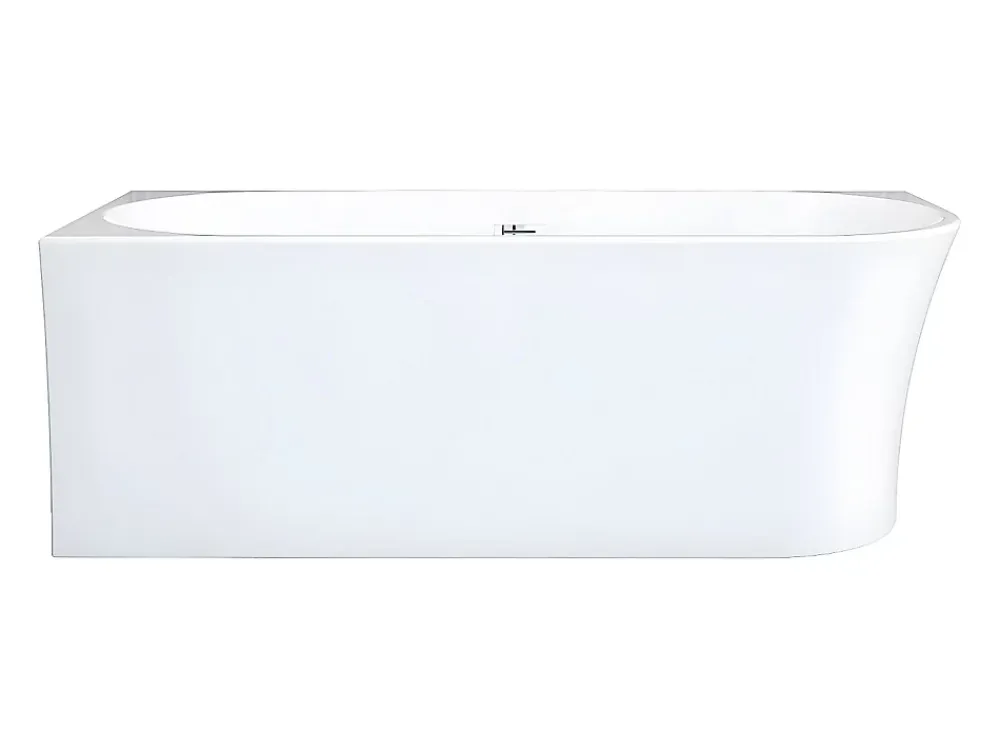 Vente-unique Baignoire d'angle - 201 L - 150 x 75 x 59 cm - Blanche - Acrylique - Angle gauche - PONTICOLA