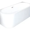Vente-unique Baignoire d'angle - 201 L - 150 x 75 x 59 cm - Blanche - Acrylique - Angle droit - PONTICOLA