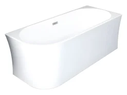 Vente-unique Baignoire d'angle - 201 L - 150 x 75 x 59 cm - Blanche - Acrylique - Angle droit - PONTICOLA