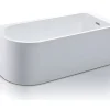 Vente-unique Baignoire d'angle - 240L - 170 x 75 x 58 cm - Blanche - Angle droit - ANIKA