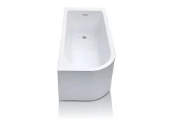 Vente-unique Baignoire d'angle - 240L - 170 x 75 x 58 cm - Blanche - Angle droit - ANIKA
