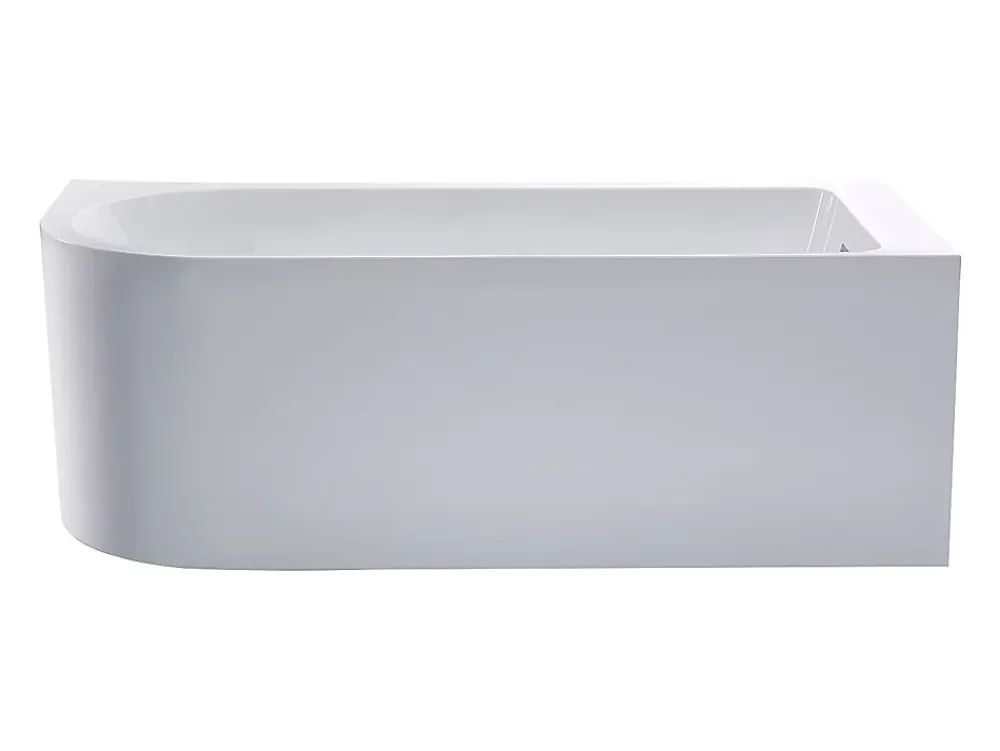Vente-unique Baignoire d'angle - 201L - 150 x 75 x 58 cm - Blanche - Angle droit - ANIKA