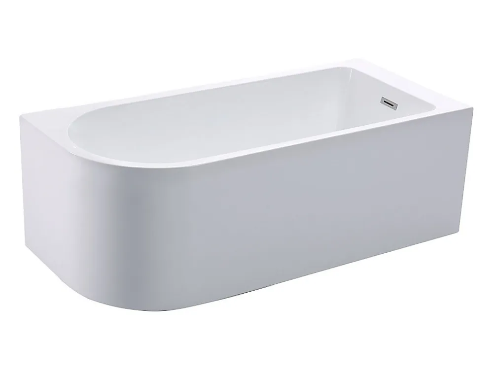 Vente-unique Baignoire d'angle - 201L - 150 x 75 x 58 cm - Blanche - Angle droit - ANIKA