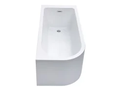 Vente-unique Baignoire d'angle - 201L - 150 x 75 x 58 cm - Blanche - Angle droit - ANIKA