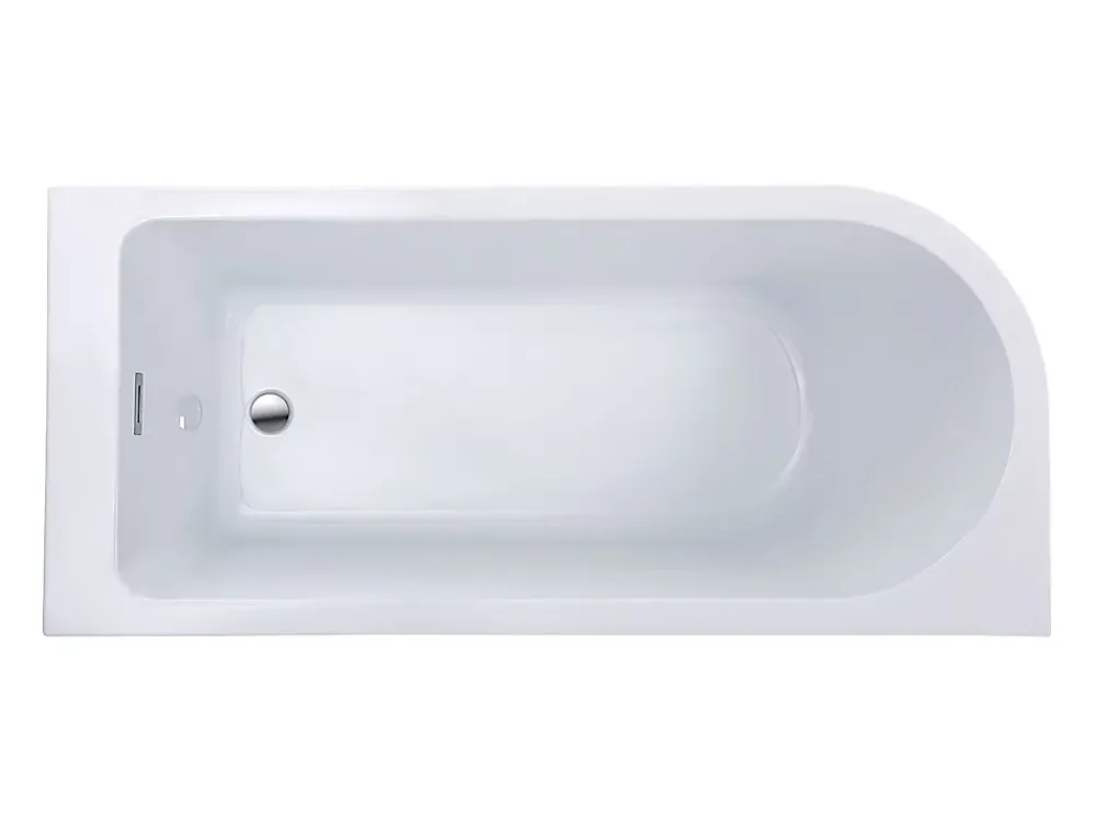 Vente-unique Baignoire d'angle - 201L - 150 x 75 x 58 cm - Blanche - Angle droit - ANIKA