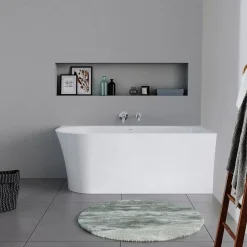 Duravit Baignoire d'angle acrylique salle de bain, vidage de trop plein, 2 places, Coin droite, 150x75x45cm, Blanc, DURADELFI