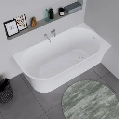 Duravit Baignoire d'angle acrylique salle de bain, vidage de trop plein, 2 places, Coin droite, 150x75x45cm, Blanc, DURADELFI