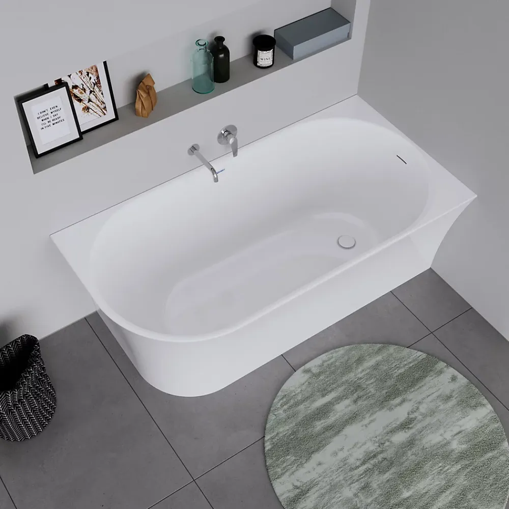 Duravit Baignoire d'angle acrylique salle de bain, vidage de trop plein, 2 places, Coin droite, 150x75x45cm, Blanc, DURADELFI
